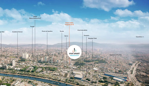 Perspectiva ilustrada da localização